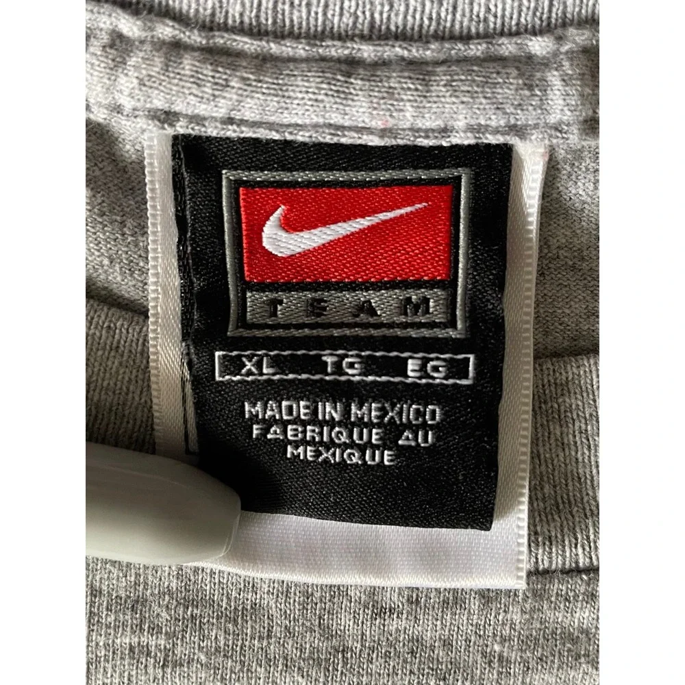 VTG Nike Team Harvard‎ Crimson Long Sleeve Shirt Mens XL Gray Cotton Swoosh SHL